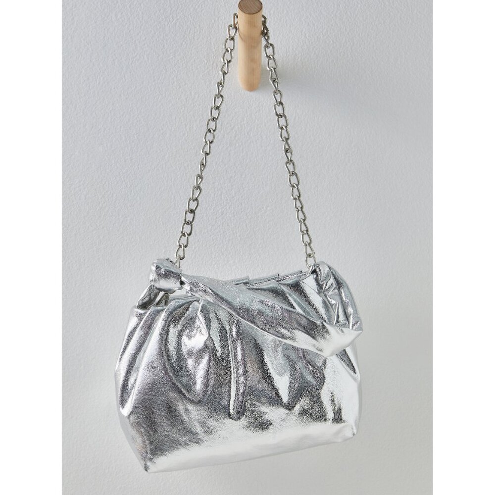 FREE PEOPLE Viva La Vegan bag/ Silver NWT♥️ - Picture 3 of 10